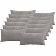 Vidaxl kussensloop 12 pcs almelo lichtgrijs 40 x 80 cm corduroy