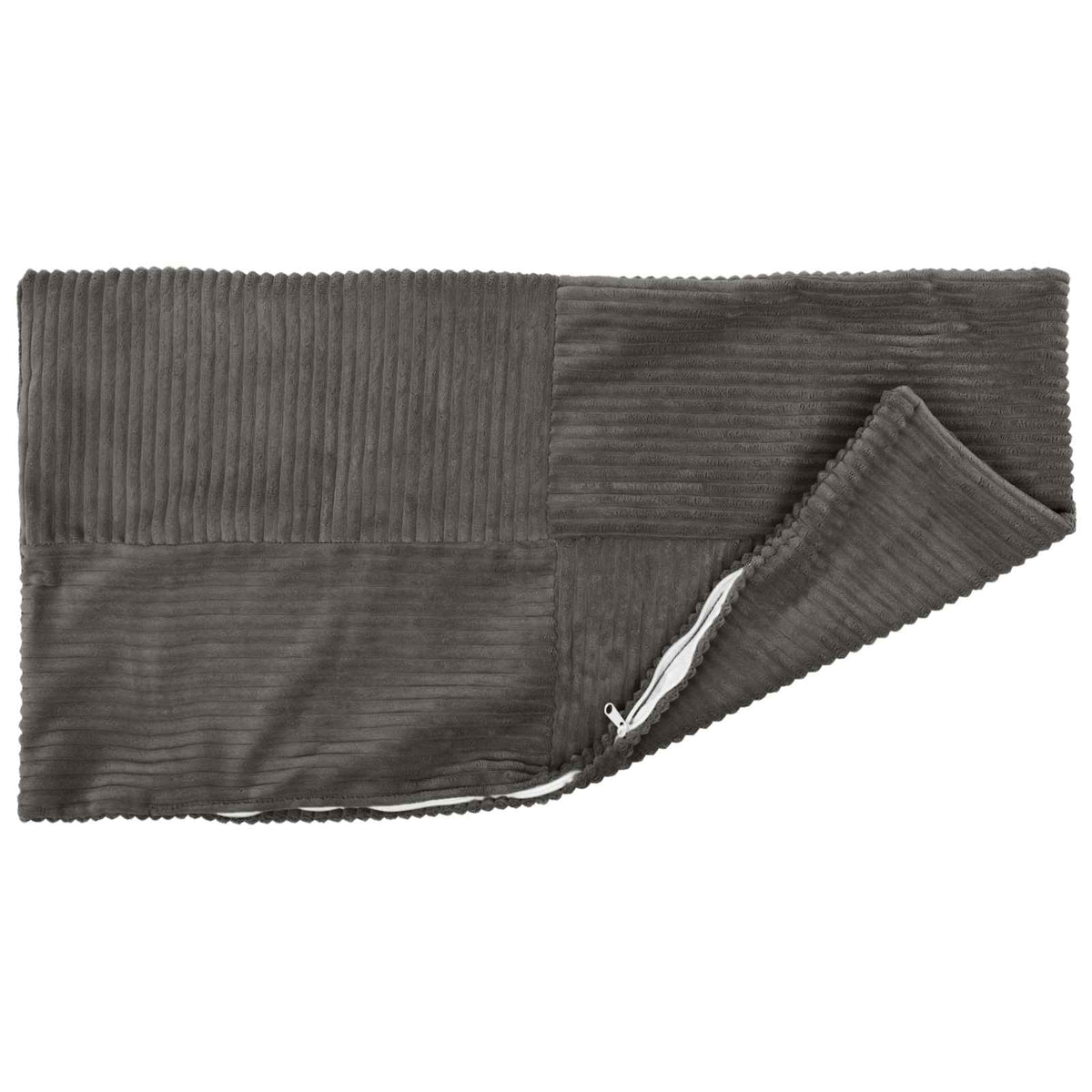 Vidaxl kussensloop 2 pcs almelo donkergrijs 40 x 80 cm corduroy