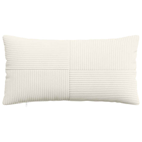 Vidaxl kussensloop 6 pcs almelo crèmekleurig 40 x 80 cm corduroy