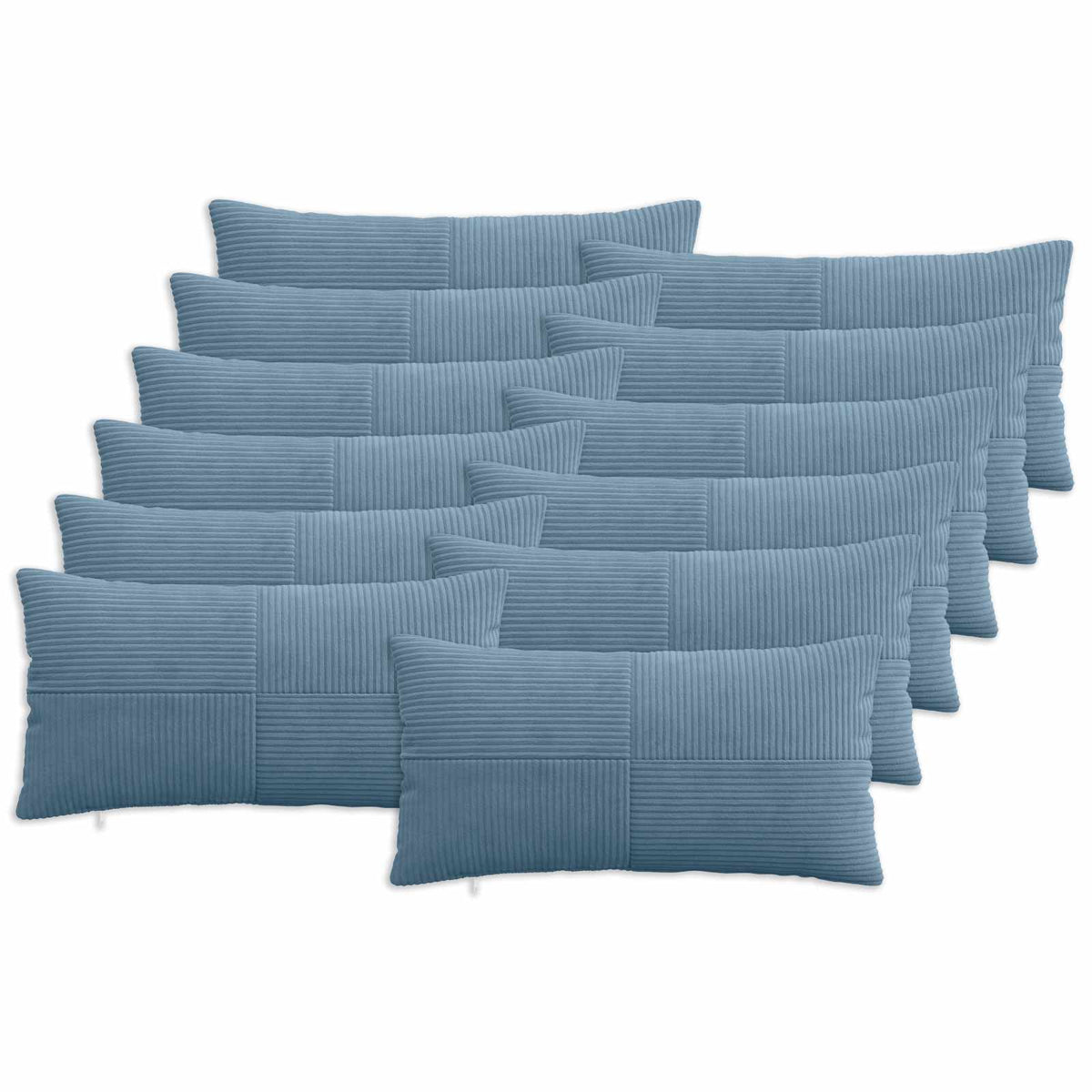 Vidaxl kussensloop 12 pcs almelo blauw 40 x 80 cm corduroy