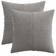 Vidaxl kussensloop 2 pcs almelo lichtgrijs 45 x 45 cm corduroy