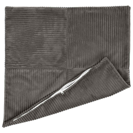 Vidaxl kussensloop 2 pcs almelo donkergrijs 45 x 45 cm corduroy