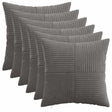 Vidaxl kussensloop 6 pcs almelo donkergrijs 45 x 45 cm corduroy