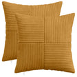 Vidaxl kussensloop 2 pcs almelo geel 45 x 45 cm corduroy