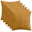 Vidaxl kussensloop 6 pcs almelo geel 45 x 45 cm corduroy