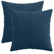 Vidaxl kussensloop 2 pcs almelo marineblauw 45 x 45 cm corduroy
