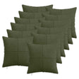 Vidaxl kussensloop 12 pcs almelo groen 45 x 45 cm corduroy