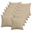 Vidaxl kussensloop 12 pcs almelo taupe 45 x 45 cm corduroy
