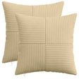 Vidaxl kussensloop 2 pcs almelo grijs groen 50 x 50 cm corduroy