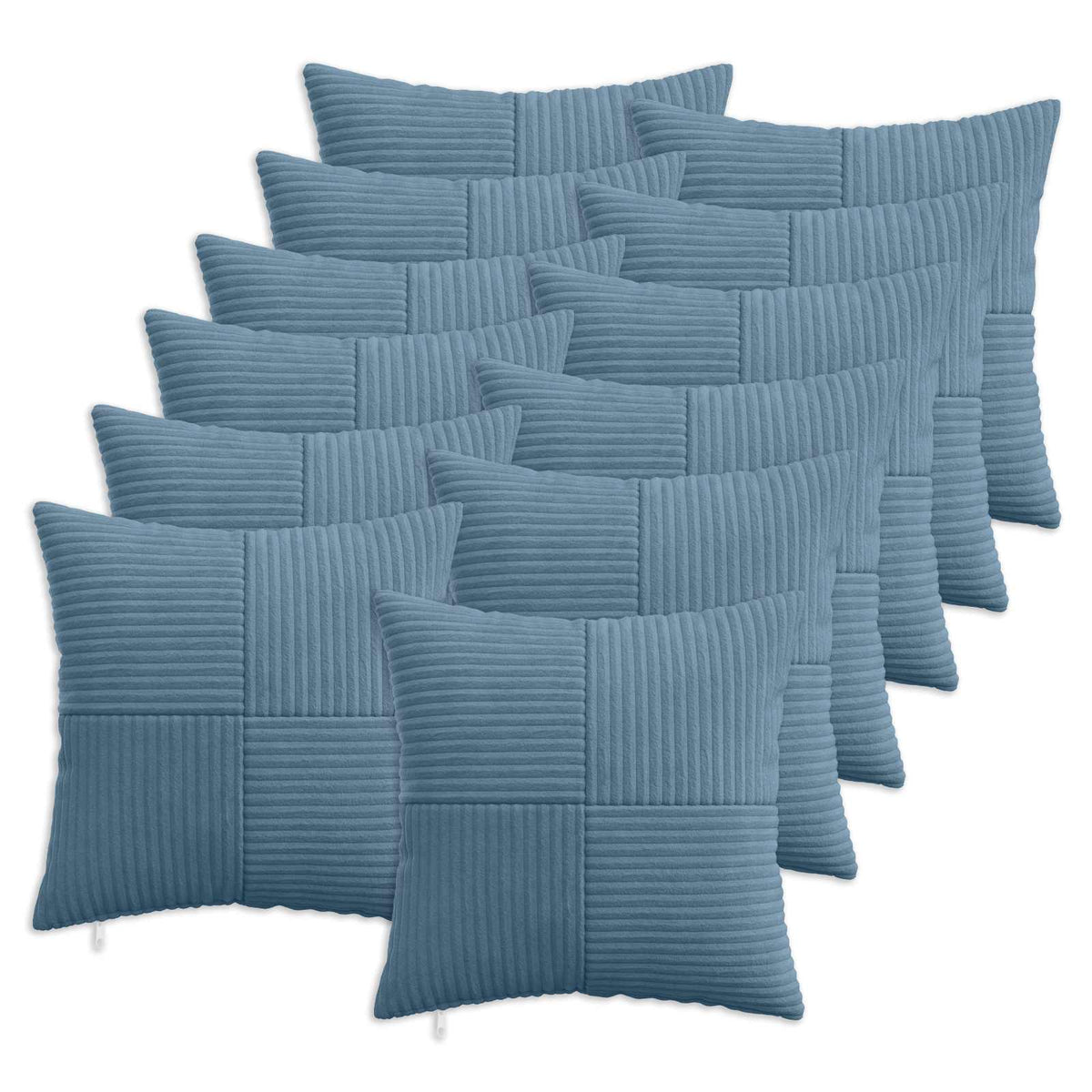 Vidaxl kussensloop 12 pcs almelo blauw 50 x 50 cm corduroy