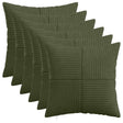 Vidaxl kussensloop 6 pcs almelo groen 50 x 50 cm corduroy