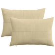 Vidaxl kussensloop 2 pcs almelo grijs groen 50 x 70 cm corduroy