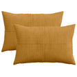 Vidaxl kussensloop 2 pcs almelo geel 50 x 70 cm corduroy
