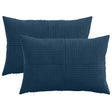 Vidaxl kussensloop 2 pcs almelo marineblauw 50 x 70 cm corduroy