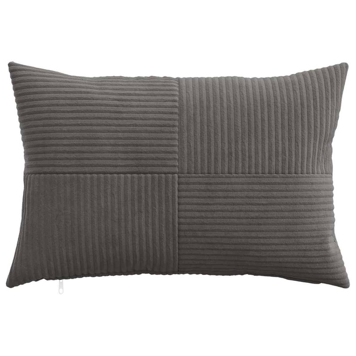 Vidaxl kussensloop 2 pcs almelo donkergrijs 50 x 75 cm corduroy