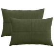Vidaxl kussensloop 2 pcs almelo groen 50 x 75 cm corduroy