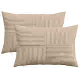 Vidaxl kussensloop 2 pcs almelo taupe 50 x 75 cm corduroy