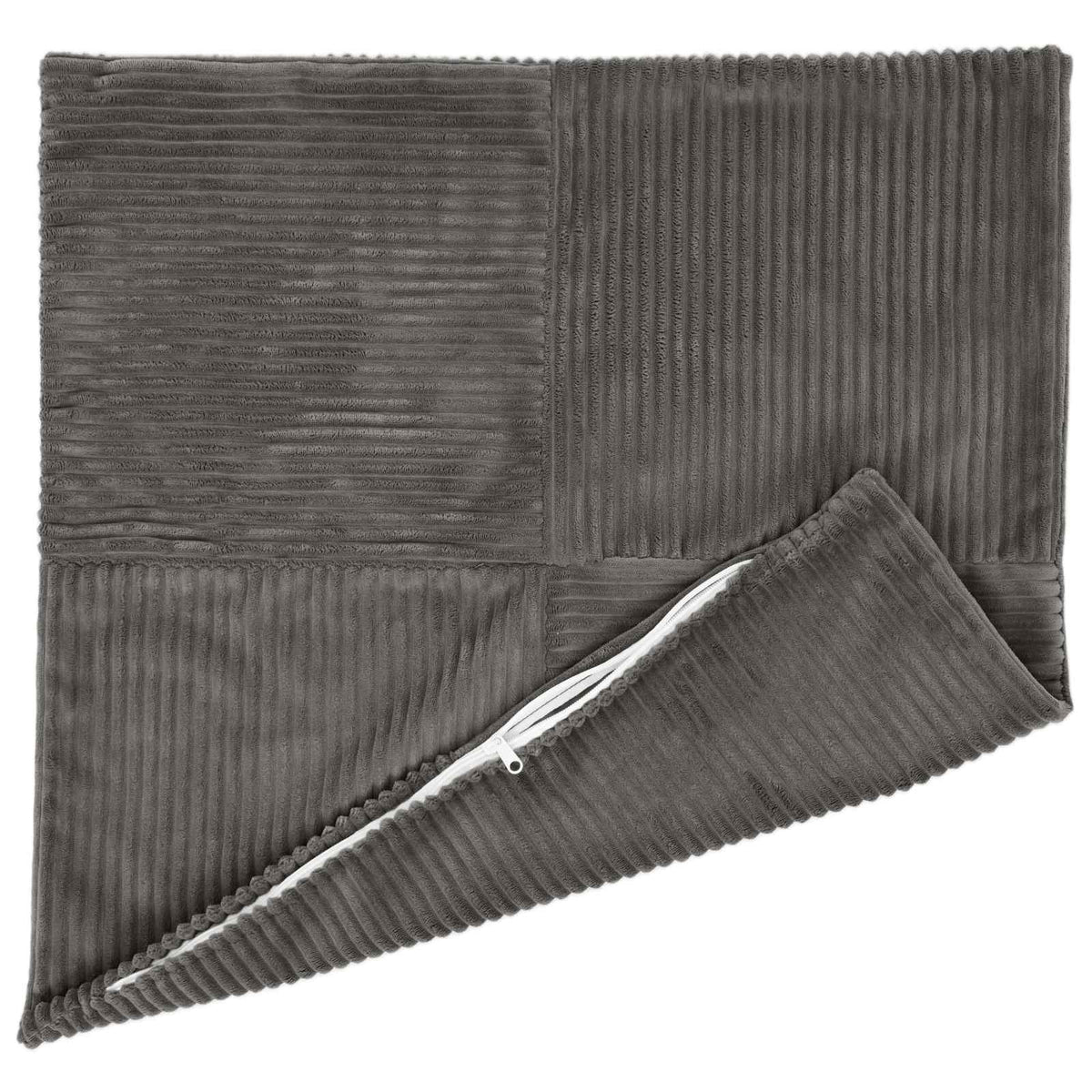Vidaxl kussensloop 6 pcs almelo donkergrijs 55 x 55 cm corduroy