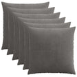 Vidaxl kussensloop 6 pcs almelo donkergrijs 55 x 55 cm corduroy