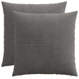 Vidaxl kussensloop 2 pcs almelo donkergrijs 70 x 70 cm corduroy