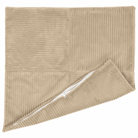 Vidaxl kussensloop 6 pcs almelo taupe 80 x 80 cm corduroy