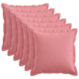 Vidaxl kussensloop 6 pcs houten roze 30 x 30 cm faux linnen