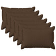Vidaxl kussensloop 6 pcs houten bruin 30 x 50 cm faux linnen