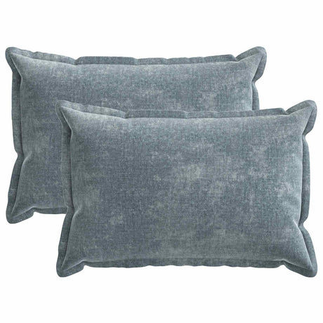 Vidaxl kussensloop 2 st houten lichtblauw 30 x 50 cm chenille stof