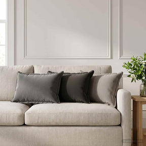 Vidaxl kussensloop 2 st houten antraciet 30 x 50 cm polyester