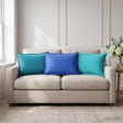 Vidaxl kussensloop 6 st houten koninklijk blauw 40 x 60 cm polyester