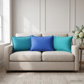 Vidaxl kussensloop 6 st houten koninklijk blauw 40 x 60 cm polyester