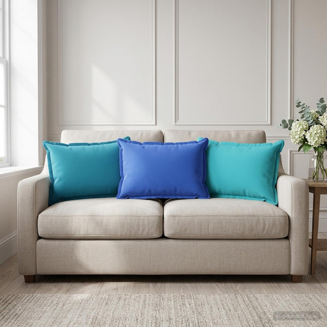 Vidaxl kussensloop 6 st houten koninklijk blauw 40 x 60 cm polyester