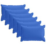 Vidaxl kussensloop 6 st houten koninklijk blauw 30 x 50 cm polyester