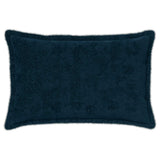 Vidaxl kussensloop 2 st houten marineblauw 30 x 50 cm nep konijnenbont