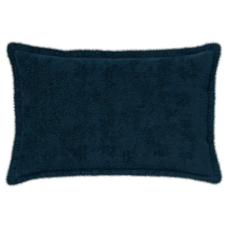 Vidaxl kussensloop 6 st houten marineblauw 30 x 50 cm nep konijnenbont