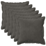 Vidaxl kussensloop 6 pcs houten donkergrijs 35 x 35 cm fluweel