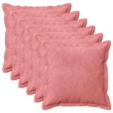 Vidaxl kussensloop 6 pcs houten roze 35 x 35 cm fluweel