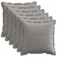 Vidaxl kussensloop 6 st houten lichtgrijs 35 x 35 cm corduroy