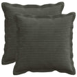 Vidaxl kussensloop 2 st houten antraciet 35 x 35 cm corduroy