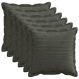 Vidaxl kussensloop 6 st houten antraciet 35 x 35 cm corduroy