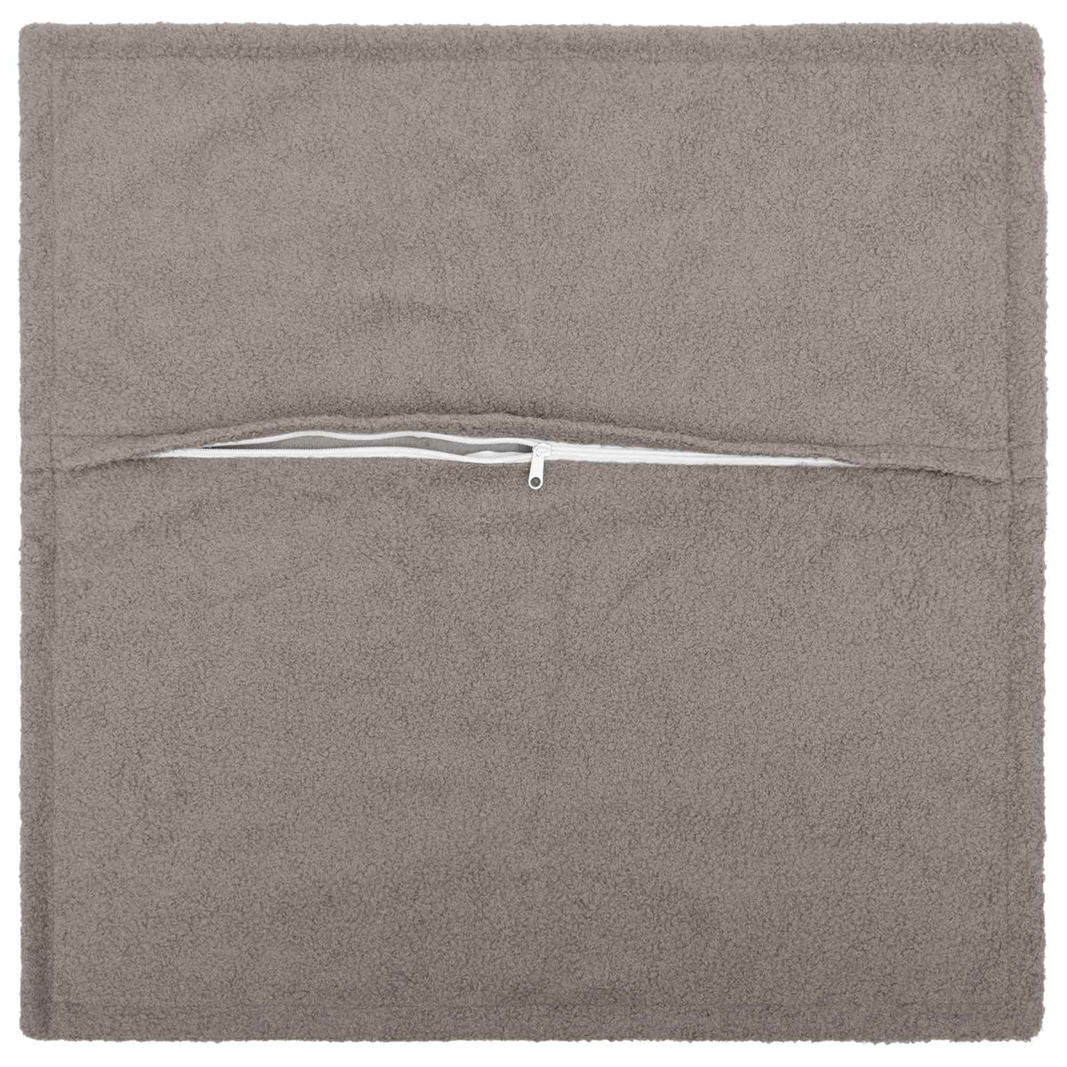 Vidaxl kussensloop 2 pcs houten lichtgrijs 35 x 35 cm bouclé