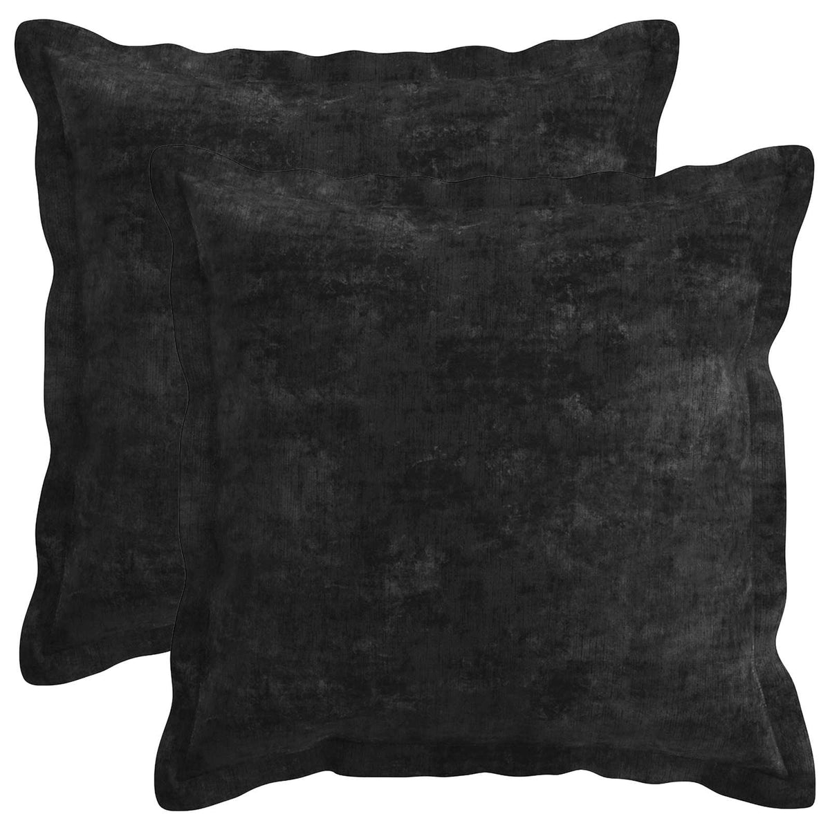 Vidaxl kussensloop 2 st houten antraciet 35 x 35 cm chenille stof