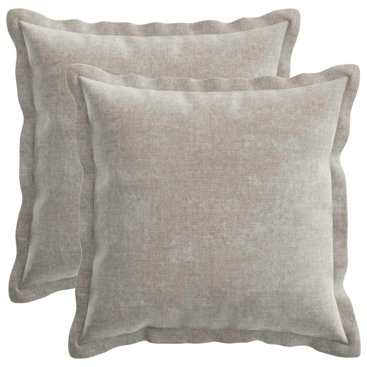 Vidaxl kussensloop 2 st houten lichtgrijs 35 x 35 cm chenille stof