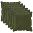 Vidaxl kussensloop 6 pcs houten groen 35 x 35 cm microfiber fleece