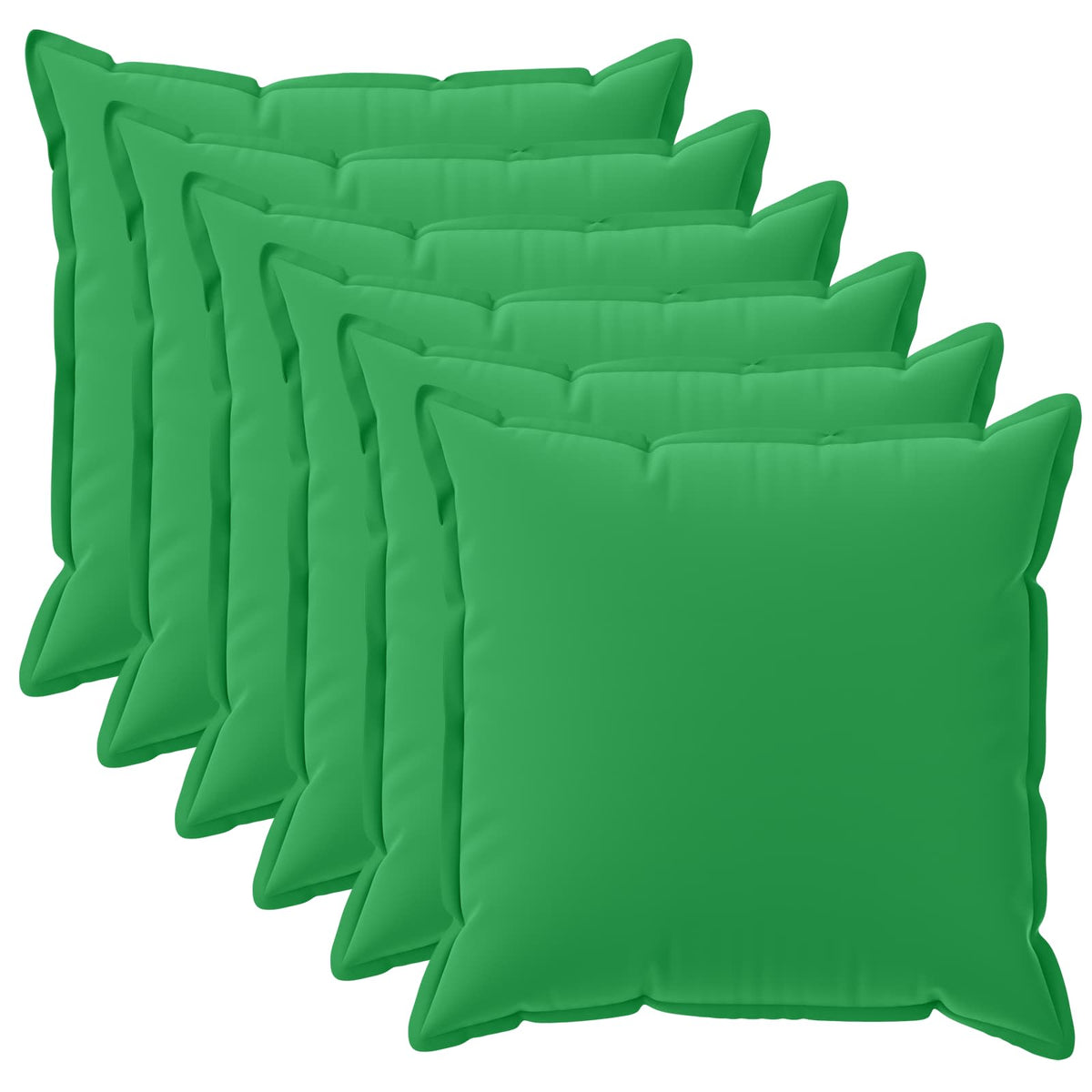 Vidaxl kussensloop 6 st houten groen 35 x 35 cm polyester