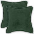 Vidaxl kussensloop 2 pcs houten donkergroen 35 x 35 cm bouclé