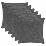 Vidaxl kussensloop 6 st houten donkergrijs 35 x 35 cm nep konijnenbont
