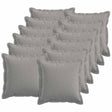 Vidaxl kussensloop 12 pcs houten wolkengrijs 40 x 40 cm faux linnen