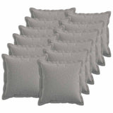 Vidaxl kussensloop 12 pcs houten wolkengrijs 40 x 40 cm faux linnen