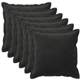 Vidaxl kussensloop 6 pcs houten zwart 40 x 40 cm fluweel